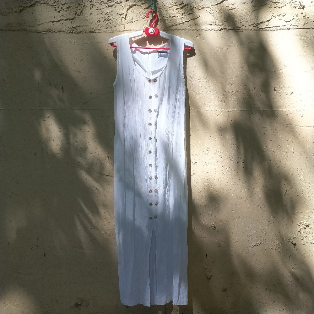 Vintage M COLLECTION WHITE MAXI DRESS